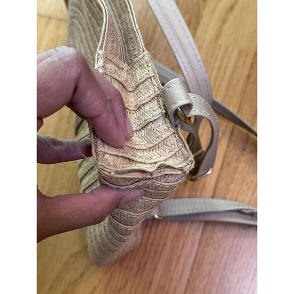 Mini Straw Woven Backpack/Fashion Bag In Brown Wicker - Picture 6 of 6